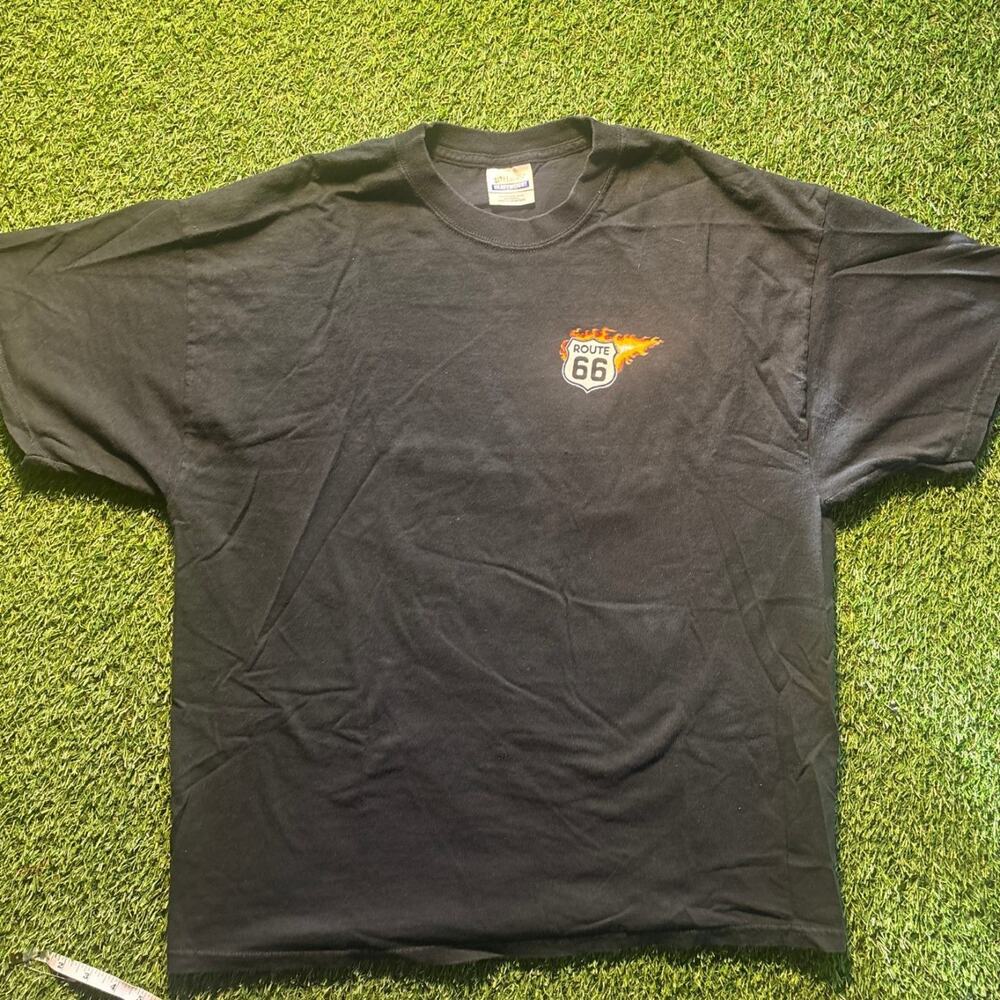 Vintage Men's Riding Club Live to Ride Biker Graphic T-Shirt Black Hanes XL